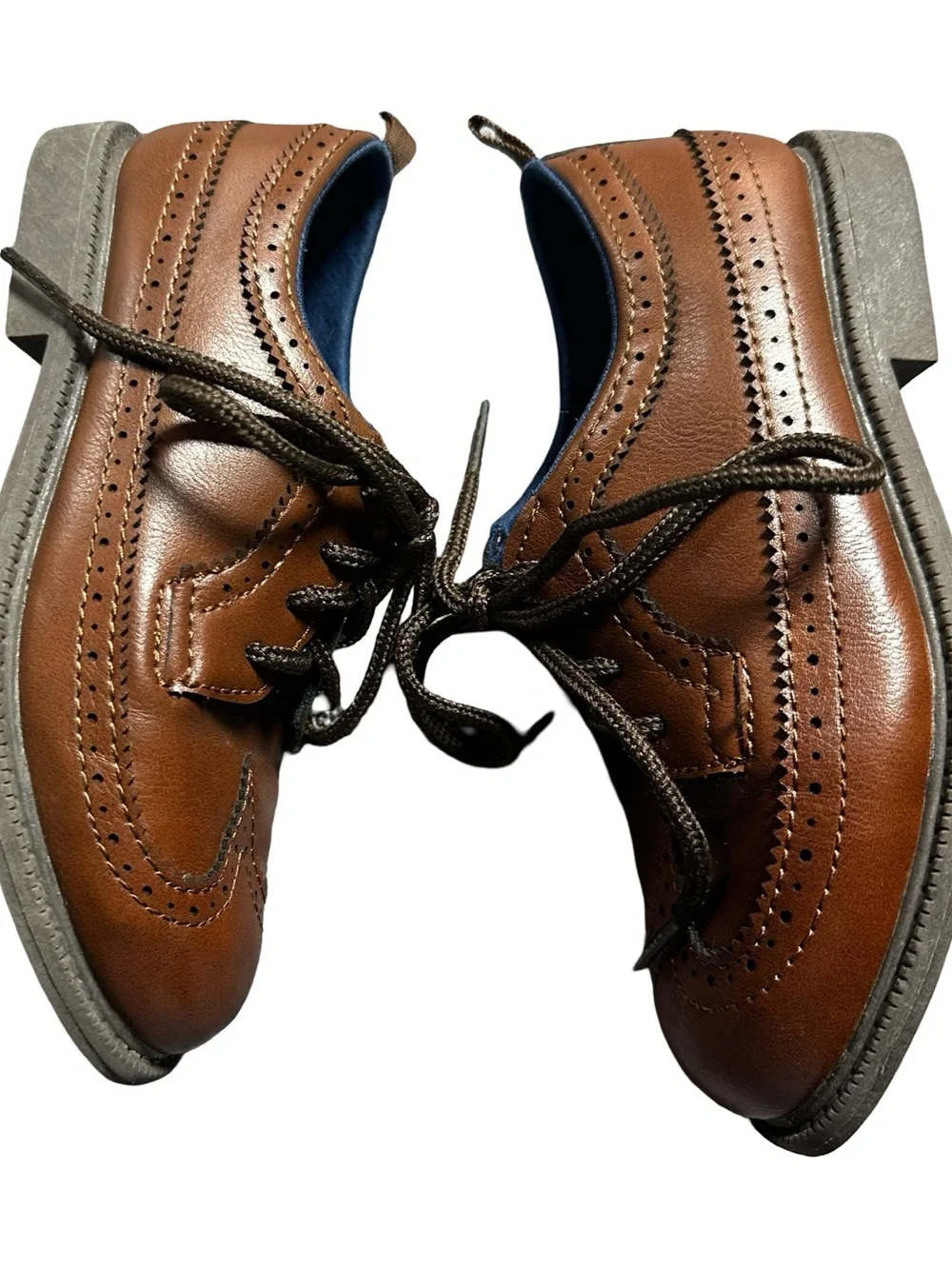 Carter’s Boys Brown Wingtip Oxford Brogue Dress Shoes Size 11M